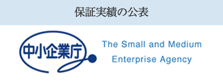 中小企業庁：保証実績の公表